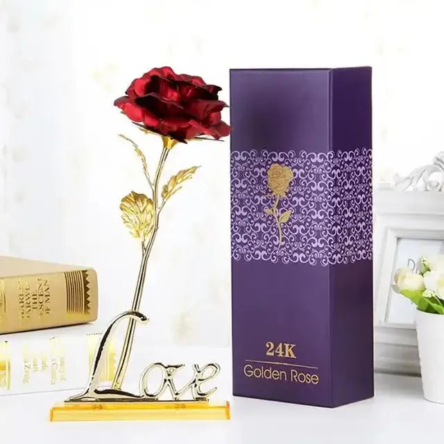 24k Gold Plated Rose (with Love Holder Box)