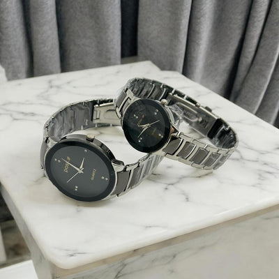 Stainless Steel Couple Watches For Men and Woman