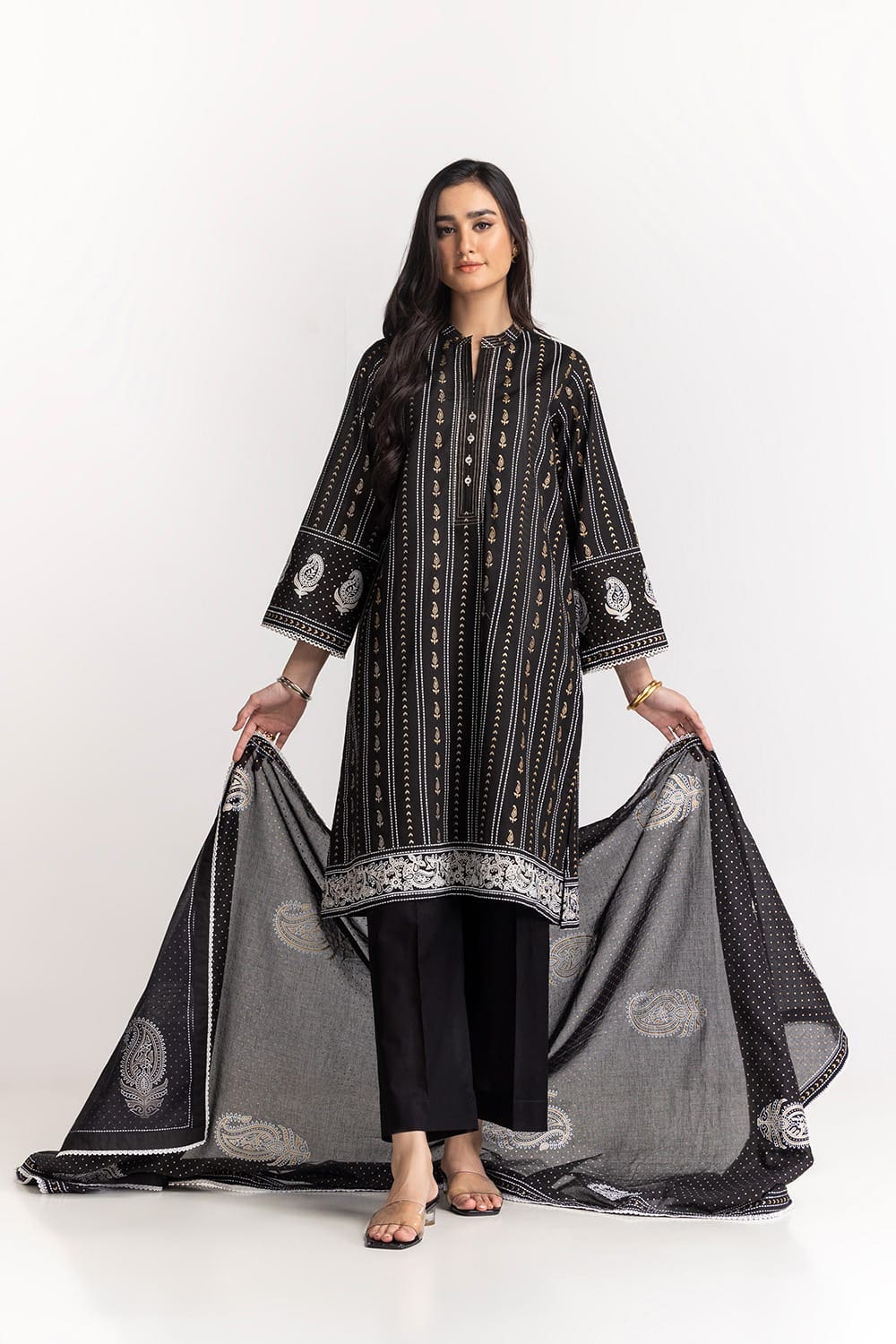 Lawn Gold Printed Shirt