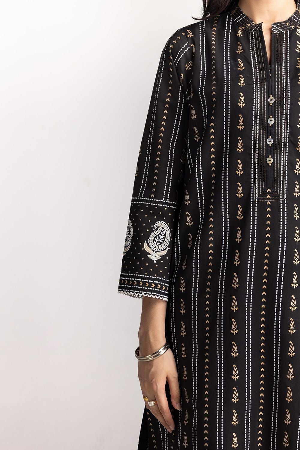 Lawn Gold Printed Shirt